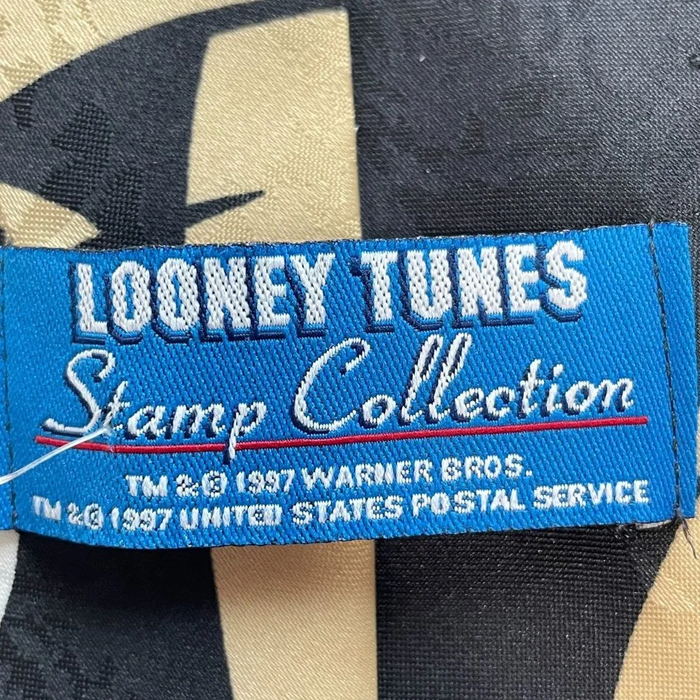 Looney Tunes Stamp Collection Taz Lick‎ Tie Warner Brothers Black Tasmanian